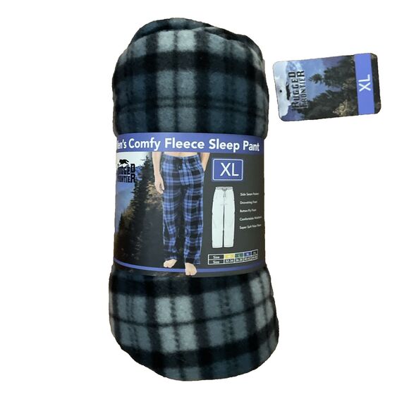 Rugged Frontier Mens Size XL Plaid Fleece Loungewear Sleep Pant NEW - Picture 1 of 8